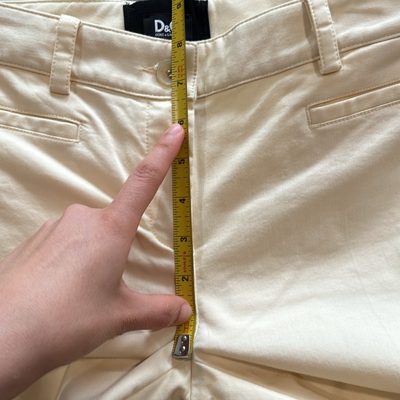 Dolce And Gabbana Cream Cotton Dress Pants - Picture 7 of 14